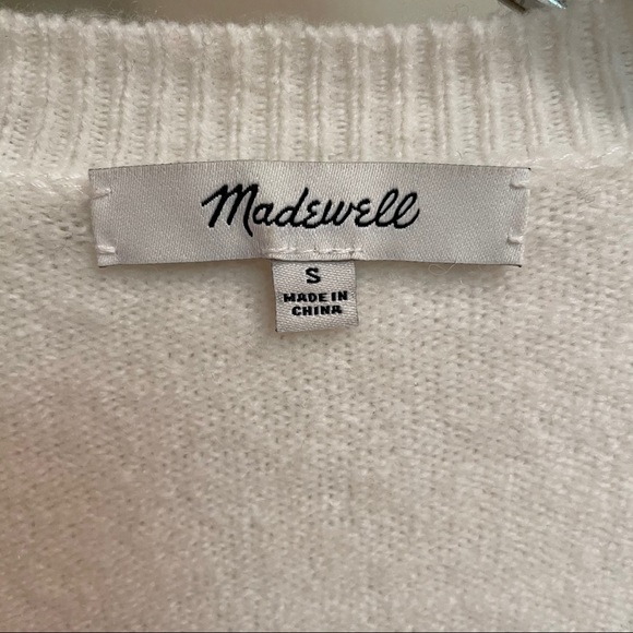 Madewell crisscross cozy white sweater - Picture 2 of 5